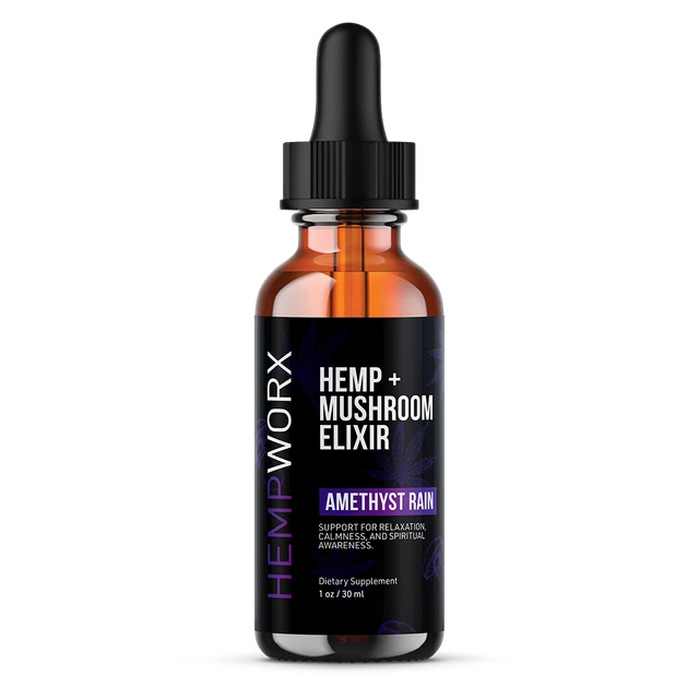 HempWorx Hemp+Mush Elixir Amethyst - hemp mush elixir amethyst