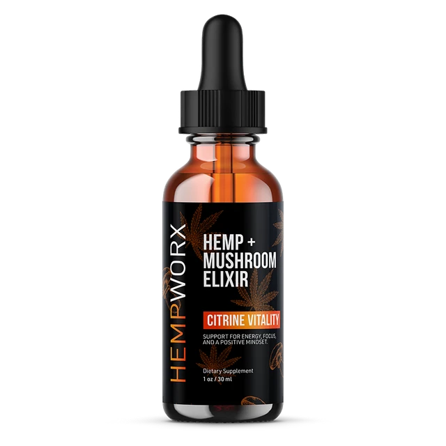HempWorx Hemp+Mush Elixir Citrine - hemp mush elixir citrine